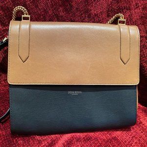 Nina Ricci Elvida Shoulder Bag Black and Tan